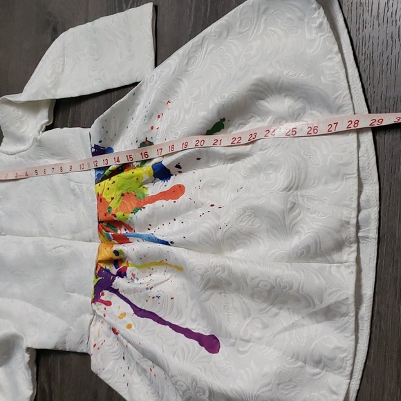 Kymidy Damask Paint Splatter Long Sleeve Girls Dress Sz 8 - Picture 10 of 10